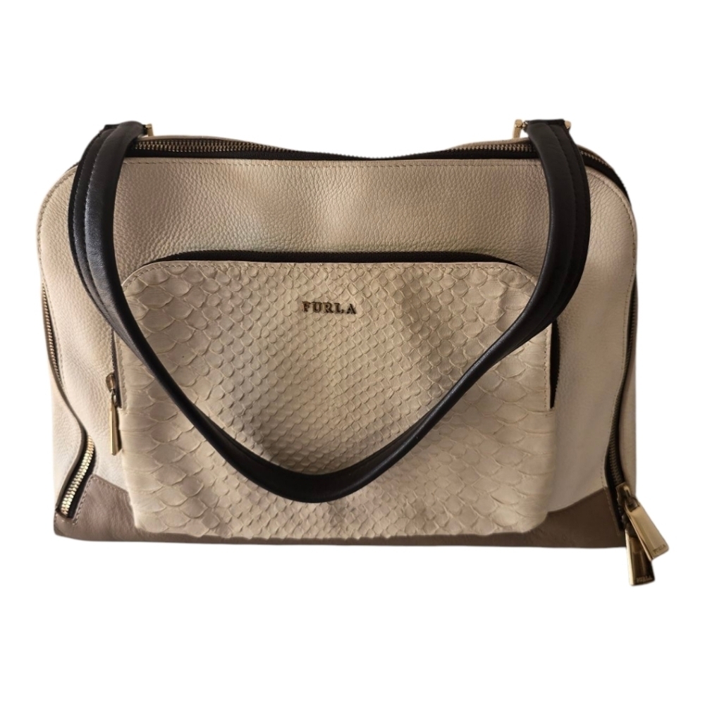 Furla Genuine Python Embossed One Shoulder Bag Po… - image 3